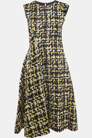 CH Carolina Herrera /Multicolor Tweed Sleeveless Midi Dress S