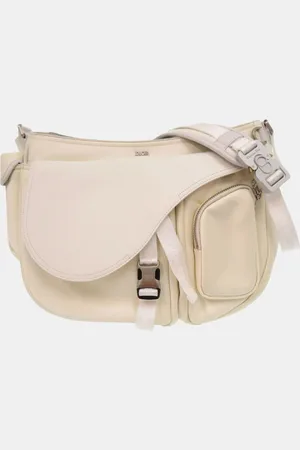 Dior Christian x Sacai Leather Nylon Saddle Soft Shoulder Bag