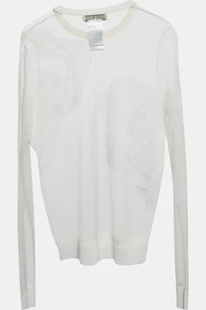 Emilio Pucci Embroidered Tulle Sheer Pullover M