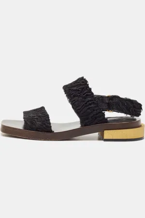 Gucci Velvet Slingback Sandals Size 37