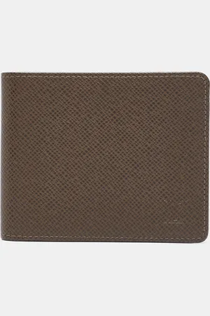 LOUIS VUITTON Grizzli Taiga Leather Porte-Billets 3 Card Bifold Wallet