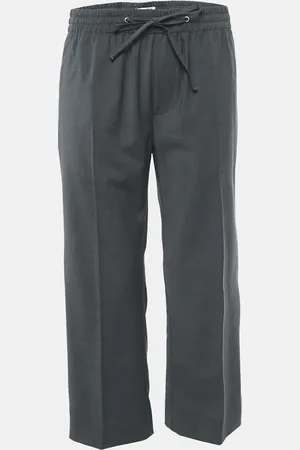 Miu Miu Charcoal Black Wool Blend Trousers S