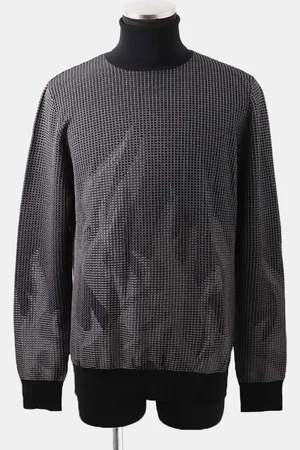 Hermès Virgin Wool Silk Flame Motif Sweater Men