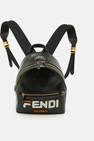 Fendi X Fila Brown Zucca Coated Canvas Mini Mania Backpack