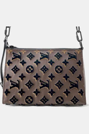 LOUIS VUITTON Monogram Pattern Tuffetage Triangle Messenger Bag