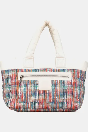 CHANEL Nylon Tweed Printed Coco Cocoon Tote Bag