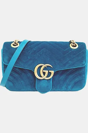 Gucci Velvet GG Marmont Shoulder Bag