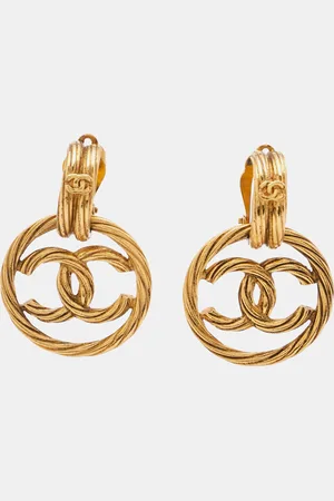 CHANEL CC Tone Earrings