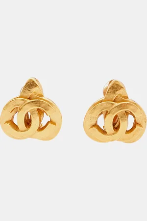 CHANEL CC Heart Tone Clip On Earrings