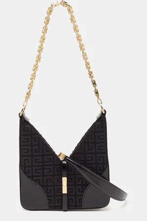 Givenchy Denim and Leather Small Cut Out Chain Bag