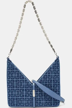 Givenchy Monogram Denim and Leather Cut Out Chain Bag