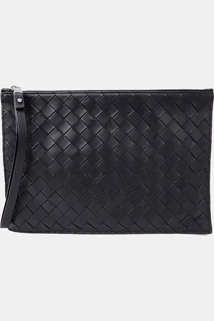 Bottega Veneta Leather Intrecciato Clutch