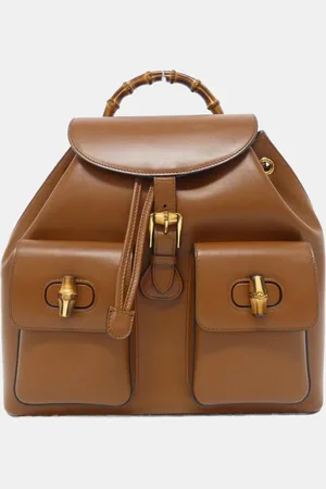 Gucci Leather Bamboo Backpack