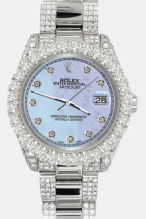 Rolex Custom 7.2ct Diamonds Stainless Steel Datejust 178240 Automatic Women
