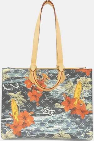 LOUIS VUITTON Navy Monogram Surfing Sac Plat 24H Tote Bag