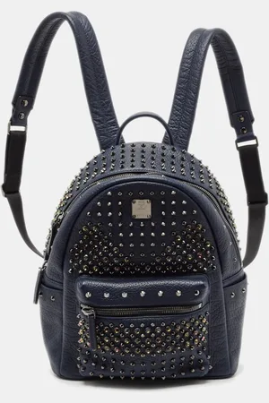 MCM Leather Diamond Studs Stark Backpack