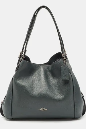 Coach Dark Leather Edie 31 Shoulder Bag