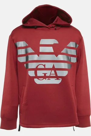 Emporio Armani Eagle Logo Print Neoprene Hoodie XL