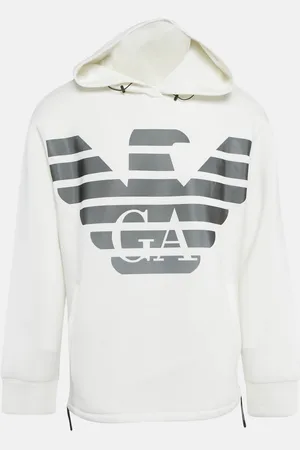 Emporio Armani Eagle Logo Print Neoprene Hoodie XL