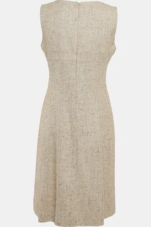 VALENTINO Tweed Sleeveless V-Neck Short Dress M