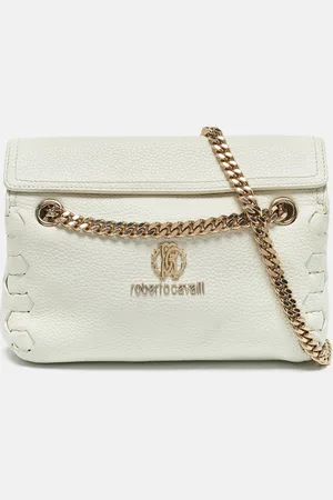 Roberto Cavalli Leather Chain Shoulder Bag