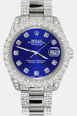 Rolex Custom 7.2ct Diamonds Stainless Steel Datejust 178240 Automatic Women
