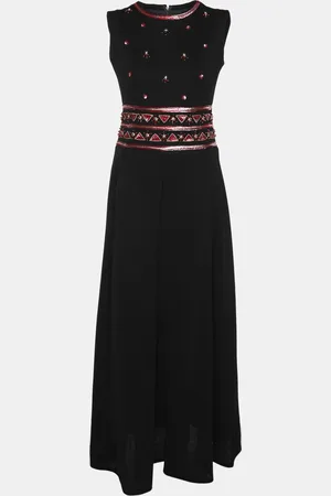Balmain Stretch Fabric Embellished Dress M
