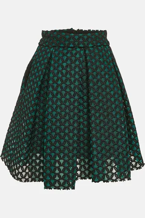 Maje Embroidered Tulle Pleated Mini Skirt S