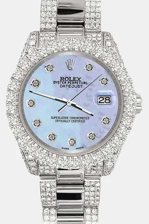 Rolex Custom 7.2ct Diamonds Stainless Steel Datejust 178240 Automatic Women