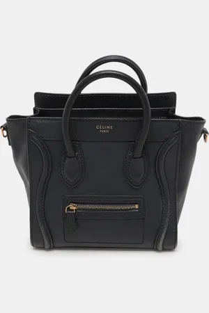 Céline Deep Navy Leather Nano Luggage Tote