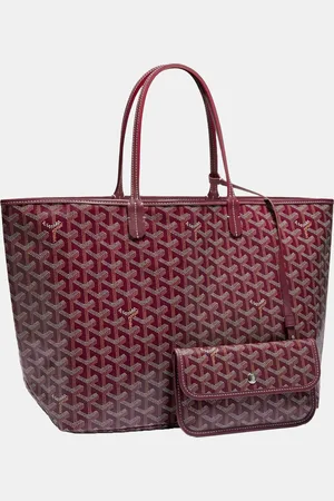 GOYARD Ine Coated Canvas and Leather Saint Louis PM Tote Bag