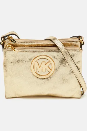 Michael Kors Metallic Leather Fulton Crossbody Bag