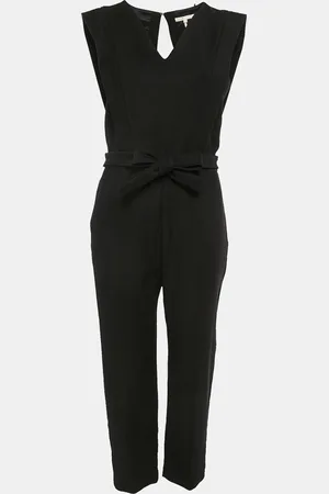 Maje Cotton Blend V-Neck Sleeveless Plana Jumpsuit L