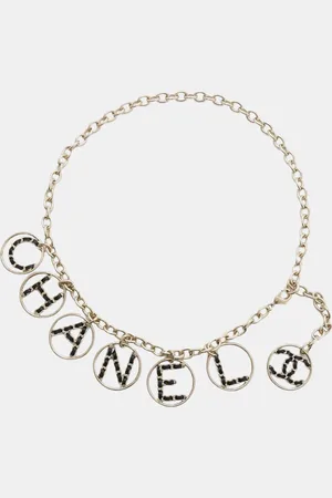 CHANEL Metal Leather CC Charm Chainbelt