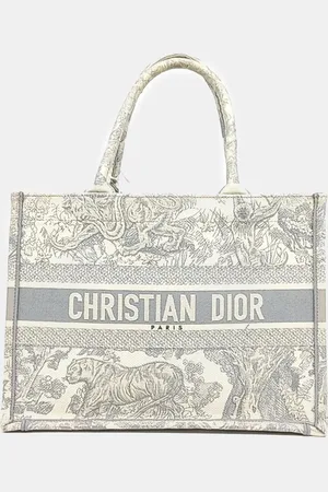 Dior Fabric Book Tote Bag