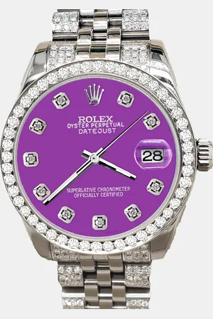 Rolex Custom Sangria 3.30ct Diamonds Stainless Steel Datejust 178240 Automatic Women