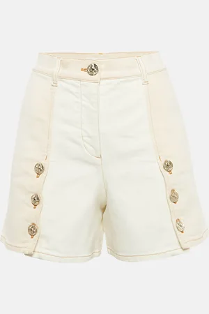 CHANEL Denim Button Detail Shorts S