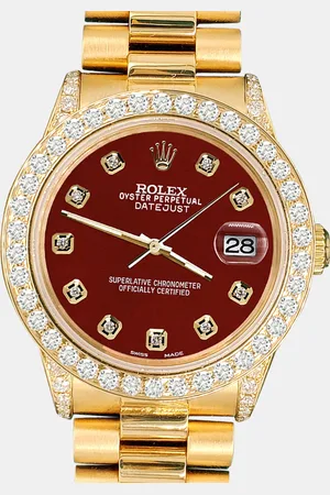 Rolex Custom Imperial 2.3ct Diamonds 18K Yellow Gold President Datejust Automatic Women