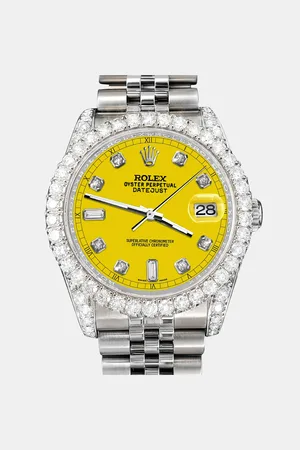 Rolex Custom 4CT Diamond Stainless Steel Datejust 116200 Automatic Men