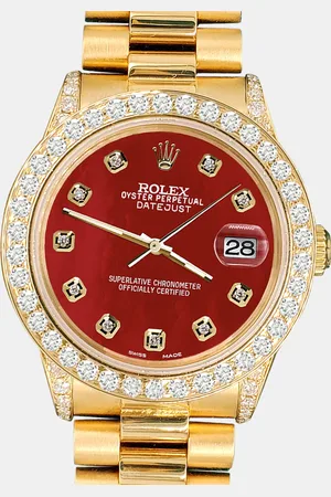 Rolex Custom 2.3ct Diamonds 18K Yellow Gold President Datejust Automatic Women