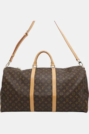 LOUIS VUITTON Monogram Keepall Bandouliere 60 Satchel Bag
