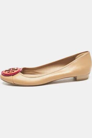 Tory Burch Leather Reva Pebbled Ballet Flats Size 39