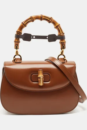 Gucci Leather Small Bamboo 1947 Top Handle Bag