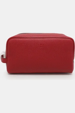 Fendi Leather Travel Kit Pouch With Passport Holder