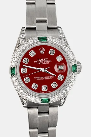 Rolex Custom Imperial 1.2ct Diamonds Emeralda Stainless Steel Datejust Automatic Women