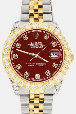 Rolex Custom Imperial 4.4ct Diamonds 18K Yellow Gold Stainless Steel Datejust 178273 Automatic Women