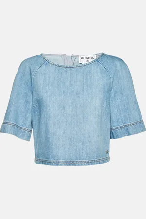 CHANEL Denim Crop Top M