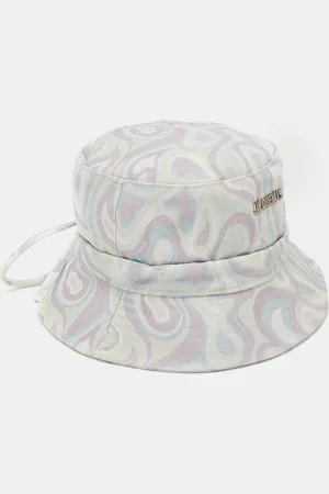 Jacquemus Printed Canvas Tie-Up Bucket Hat