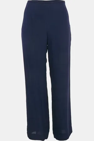 Emporio Armani Silk Wide-Leg Pants M
