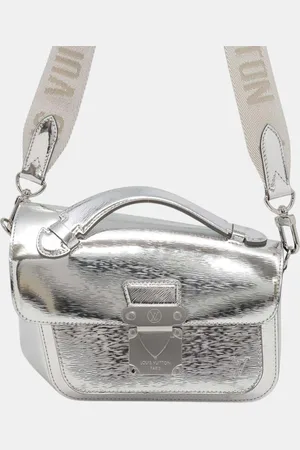 LOUIS VUITTON Metallic & Epi Leather Monceau Distorted Top Handle Bag